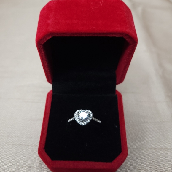 Sterling Silver Heart Shaped Ring - Picture 2 of 5